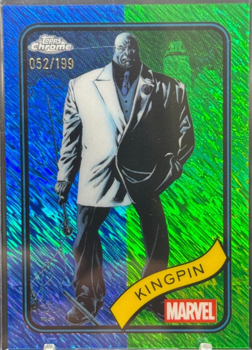 2025 Topps Chrome Kingpin [Blue Green Shimmer] #164 card