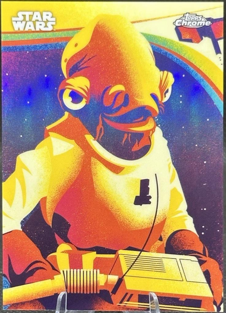 2025 Topps Chrome Kyber Light Admiral Ackbar #KL-1 card