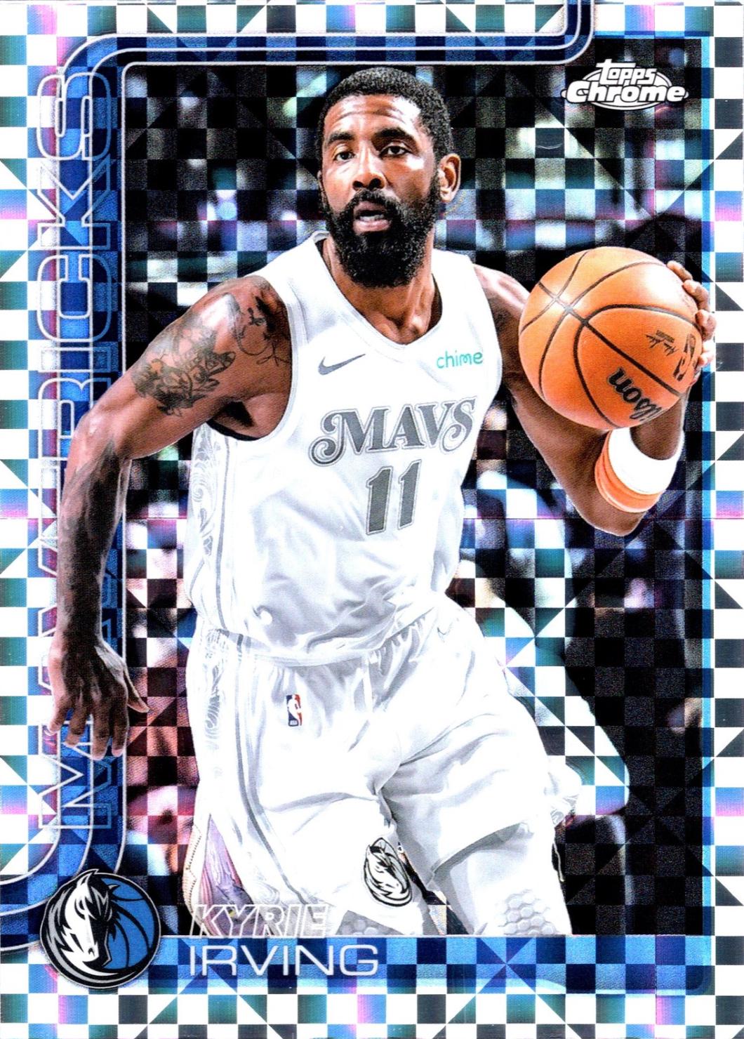 2025 Topps Chrome Kyrie Irving [X-Fractor] #40 card