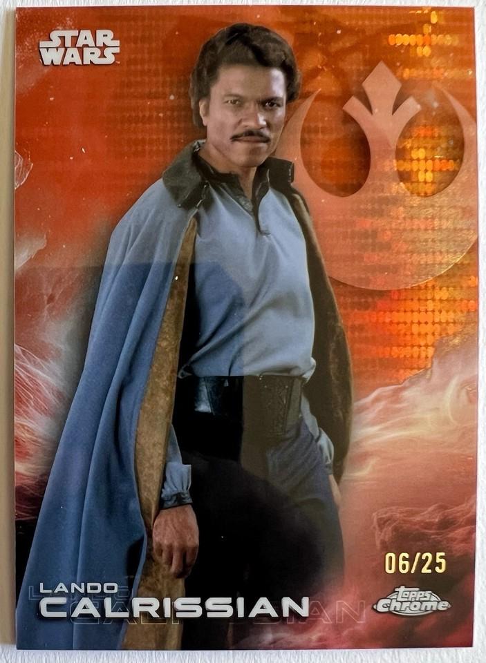 2025 Topps Chrome Lando Calrissian [Orange Pulsar] #79 card
