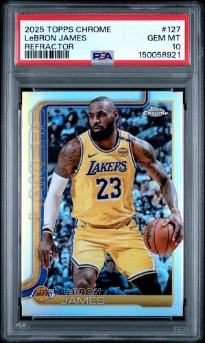 2025 Topps Chrome LeBron James [Refractor] #127 card