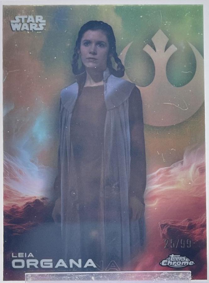 2025 Topps Chrome Leia Organa [Green] #80 card
