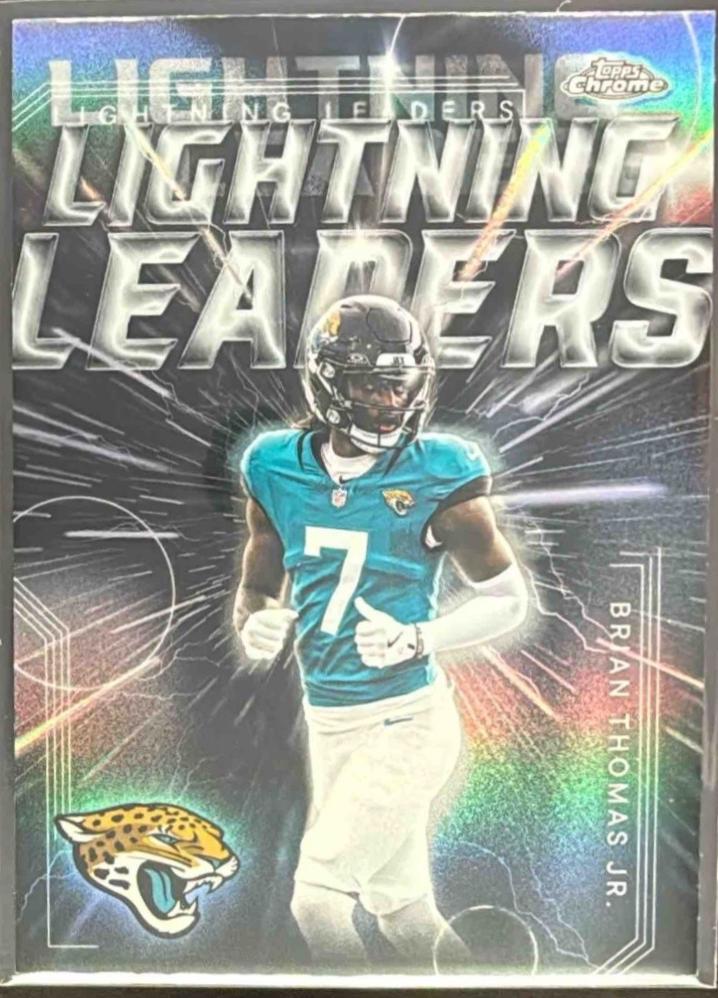 2025 Topps Chrome Lightning Leaders Brian Thomas Jr. #LL-13 card