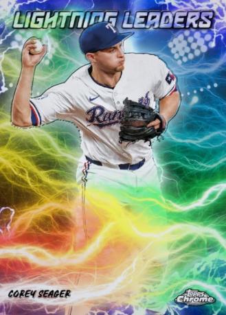 2025 Topps Chrome Lightning Leaders Corey Seager #LL-9 card