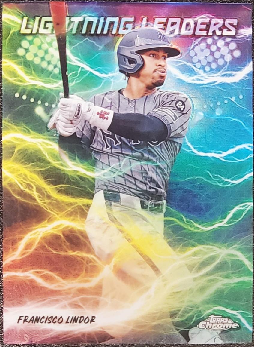 2025 Topps Chrome Lightning Leaders Francisco Lindor #LL-7 card