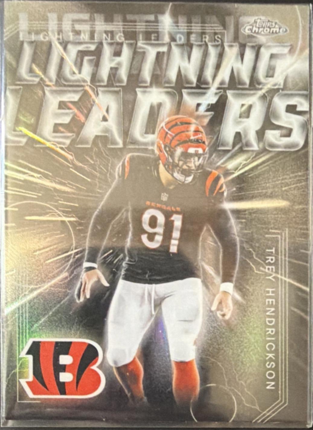 2025 Topps Chrome Lightning Leaders Trey Hendrickson #LL-19 card