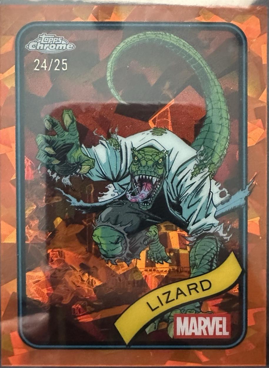 2025 Topps Chrome Lizard [Orange Sapphire] #85 card