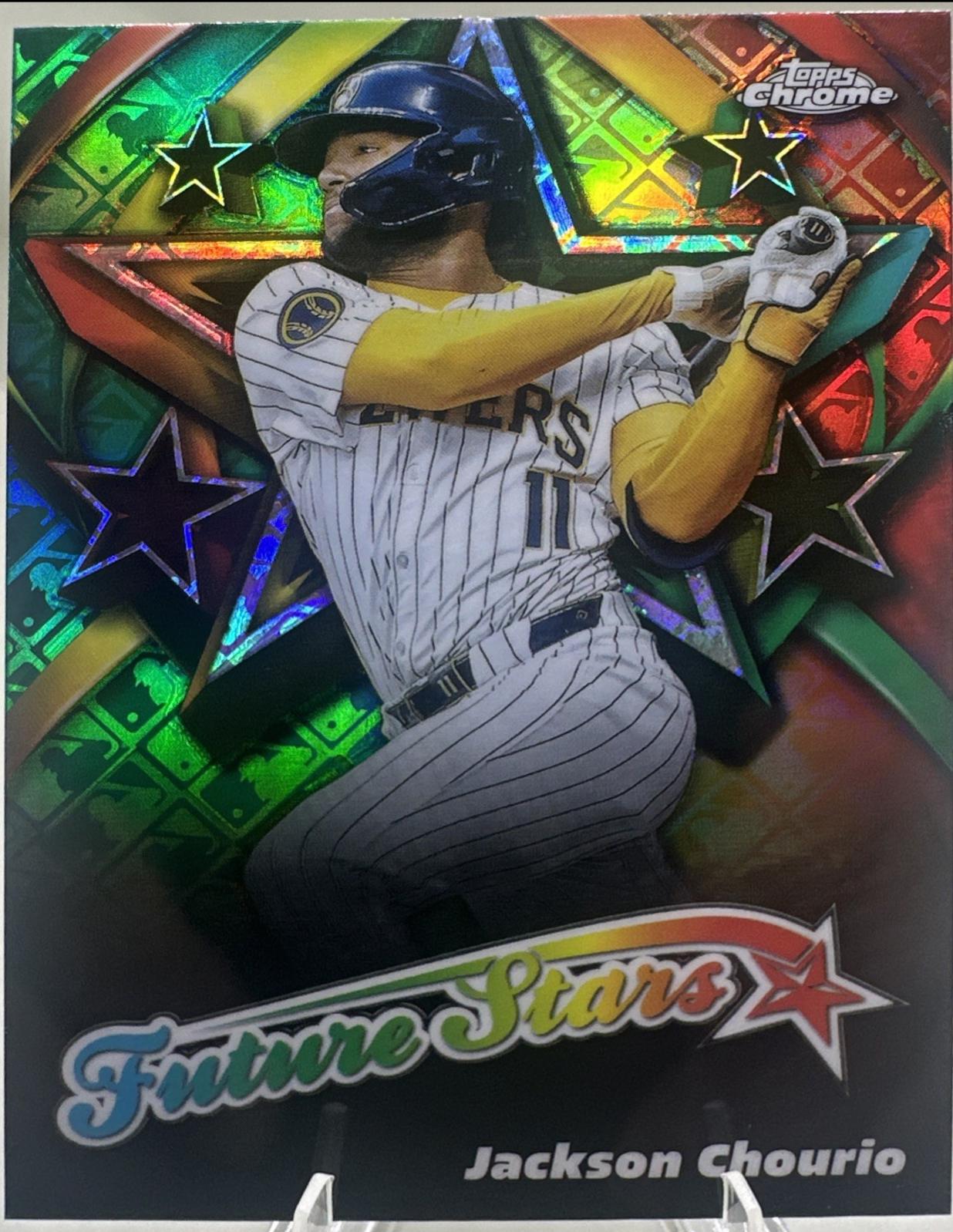 2025 Topps Chrome Logofractor Future Stars Jackson Chourio #FS-4 card