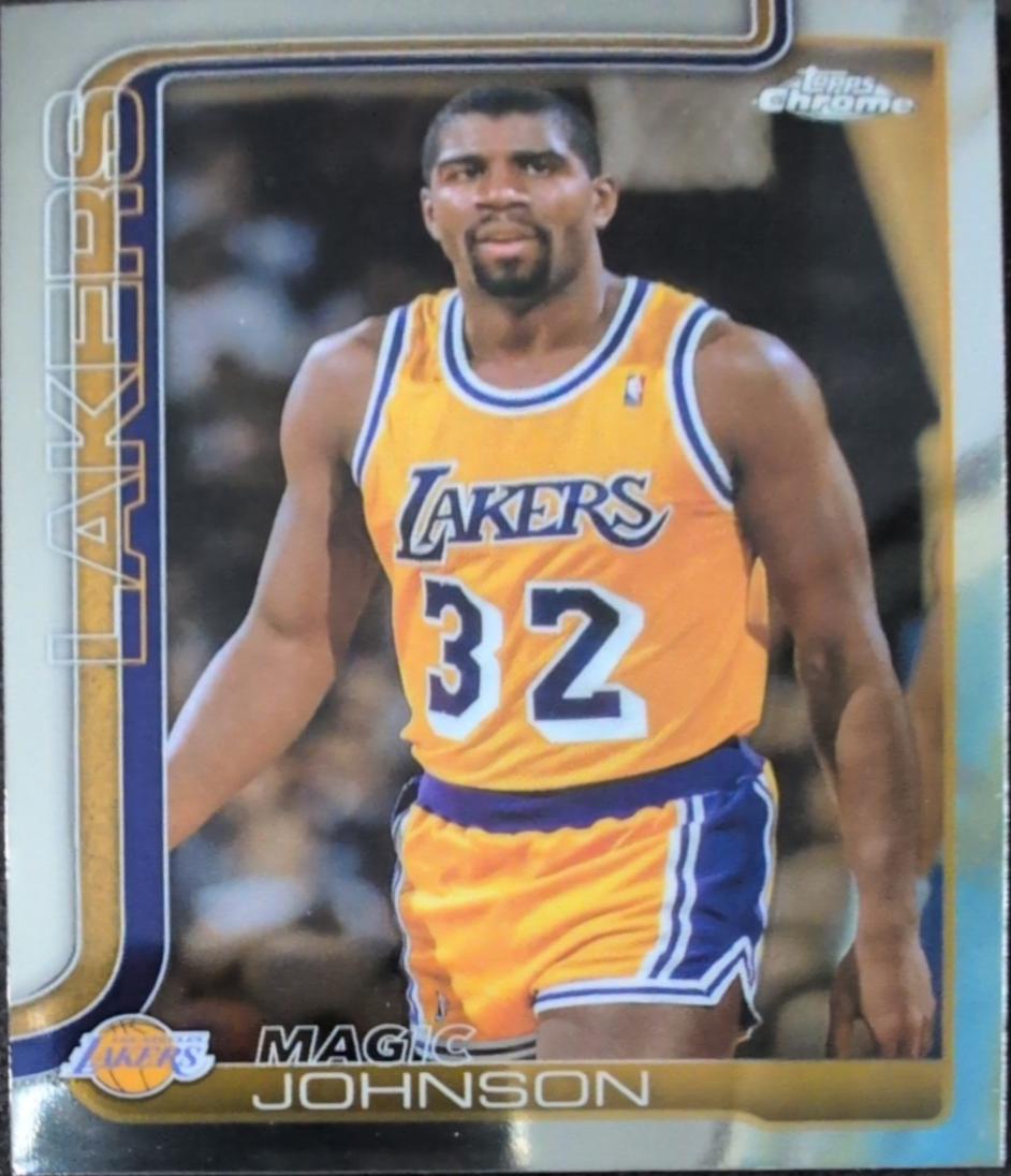 2025 Topps Chrome Magic Johnson [Basketball Refractor] #244 card