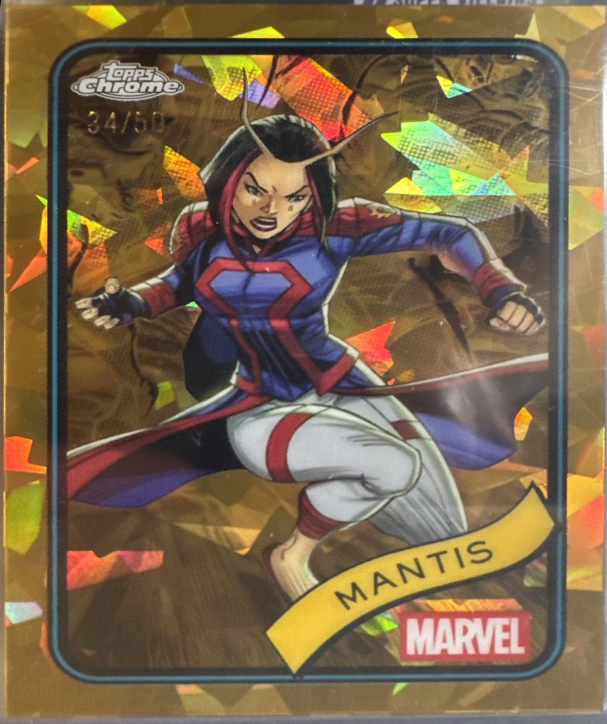 2025 Topps Chrome Mantis [Gold Sapphire] #171 card