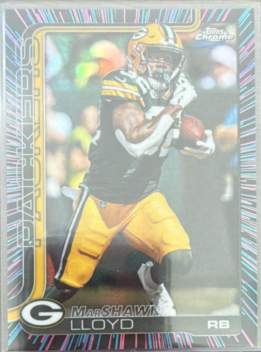 2025 Topps Chrome MarShawn Lloyd [Neon Pulse Refractor] #114 card