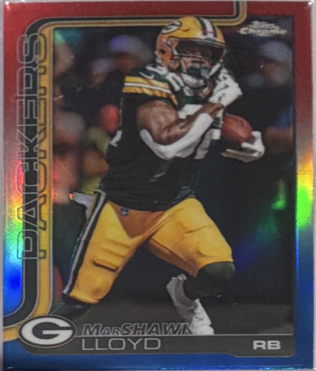 2025 Topps Chrome MarShawn Lloyd [Red White Blue Refractor] #114 card