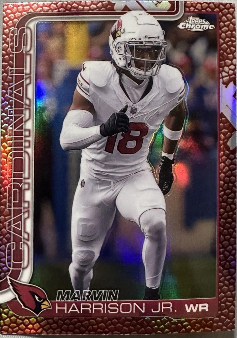 2025 Topps Chrome Marvin Harrison Jr. [Leather] #1 card