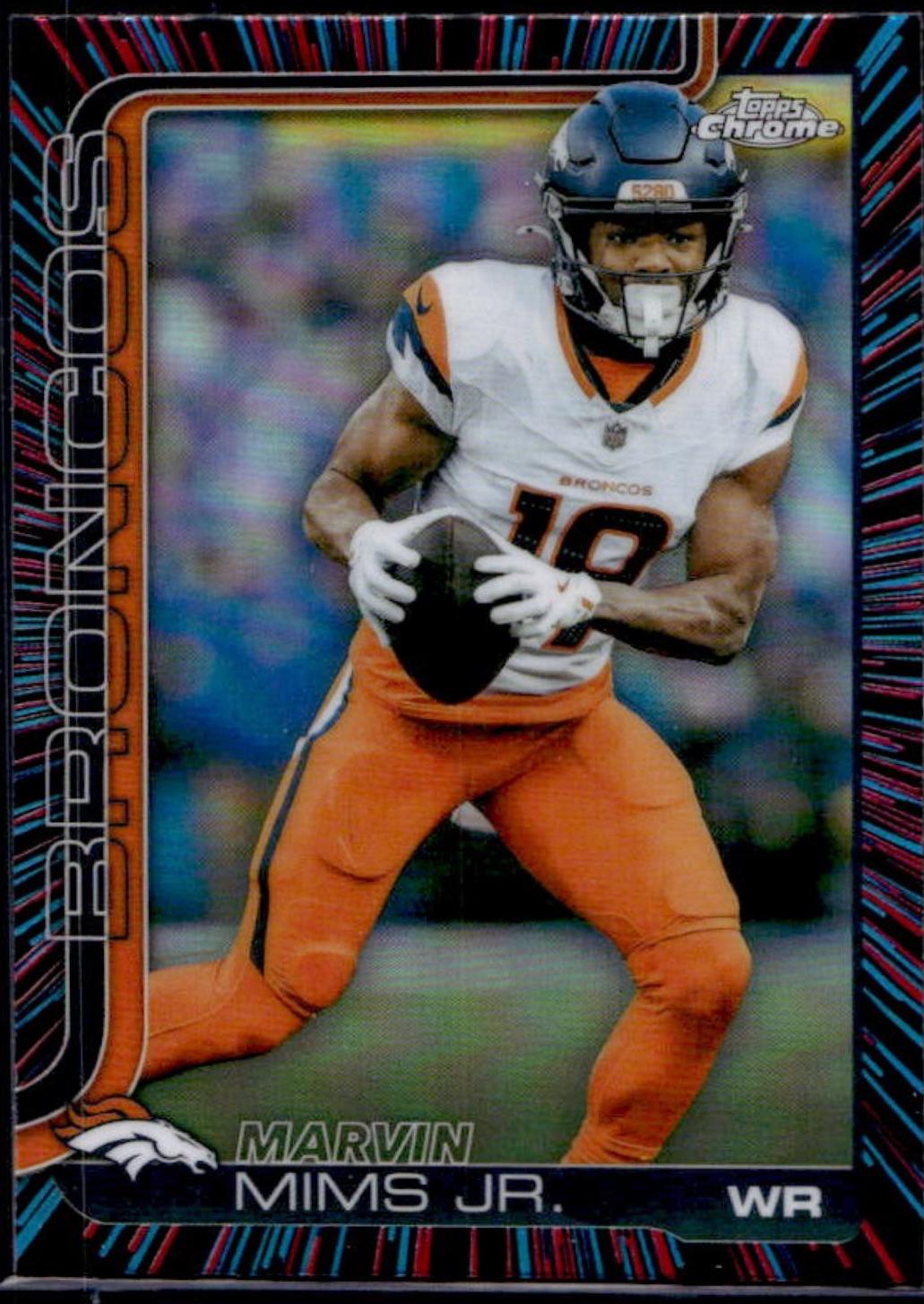 2025 Topps Chrome Marvin Mims Jr. [Neon Pulse Refractor] #87 card