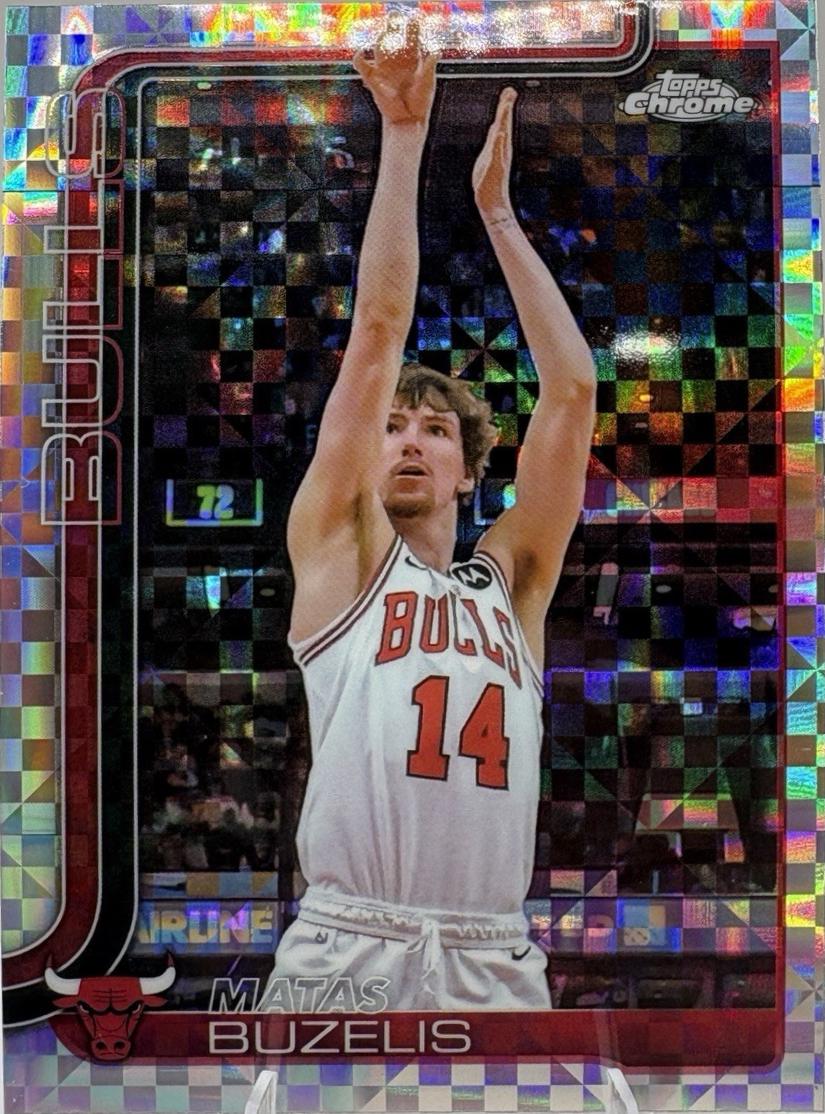 2025 Topps Chrome Matas Buzelis [X-Fractor] #231 card