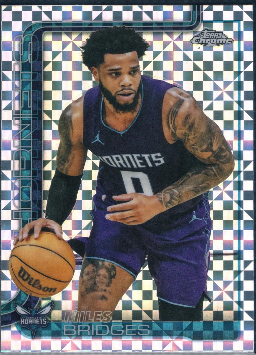 2025 Topps Chrome Miles Bridges [X-Fractor] #30 card