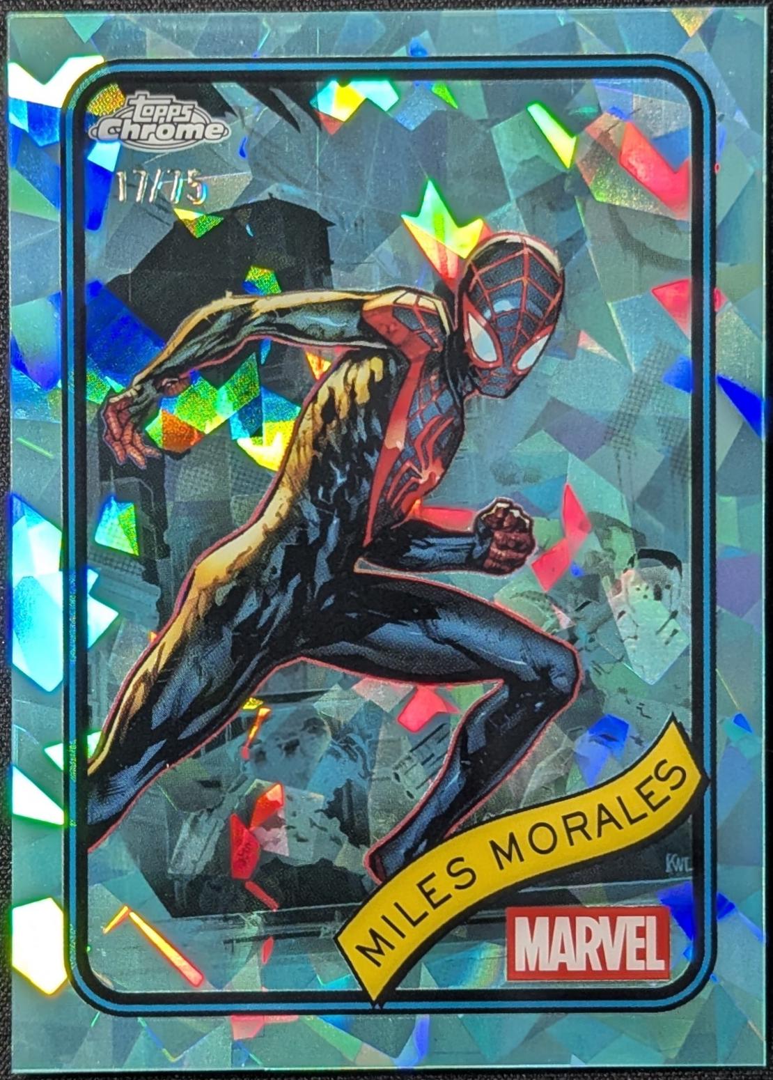 2025 Topps Chrome Miles Morales [Aqua Sapphire] #176 card