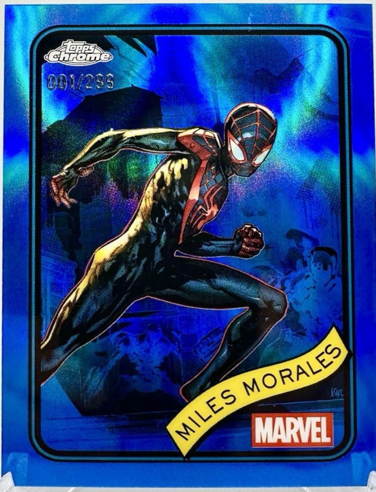 2025 Topps Chrome Miles Morales [Blue] #176 card