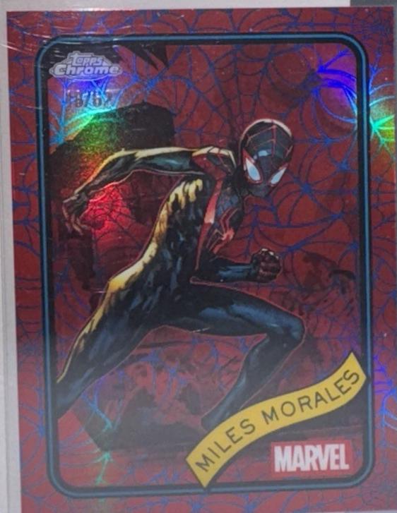 2025 Topps Chrome Miles Morales [Blue Red Web] #176 card