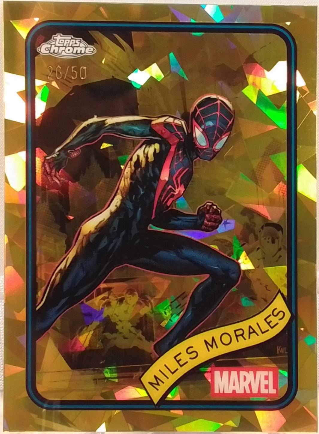 2025 Topps Chrome Miles Morales [Gold Sapphire] #176 card