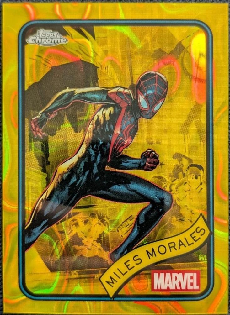2025 Topps Chrome Miles Morales [Yellow Lava] #176 card