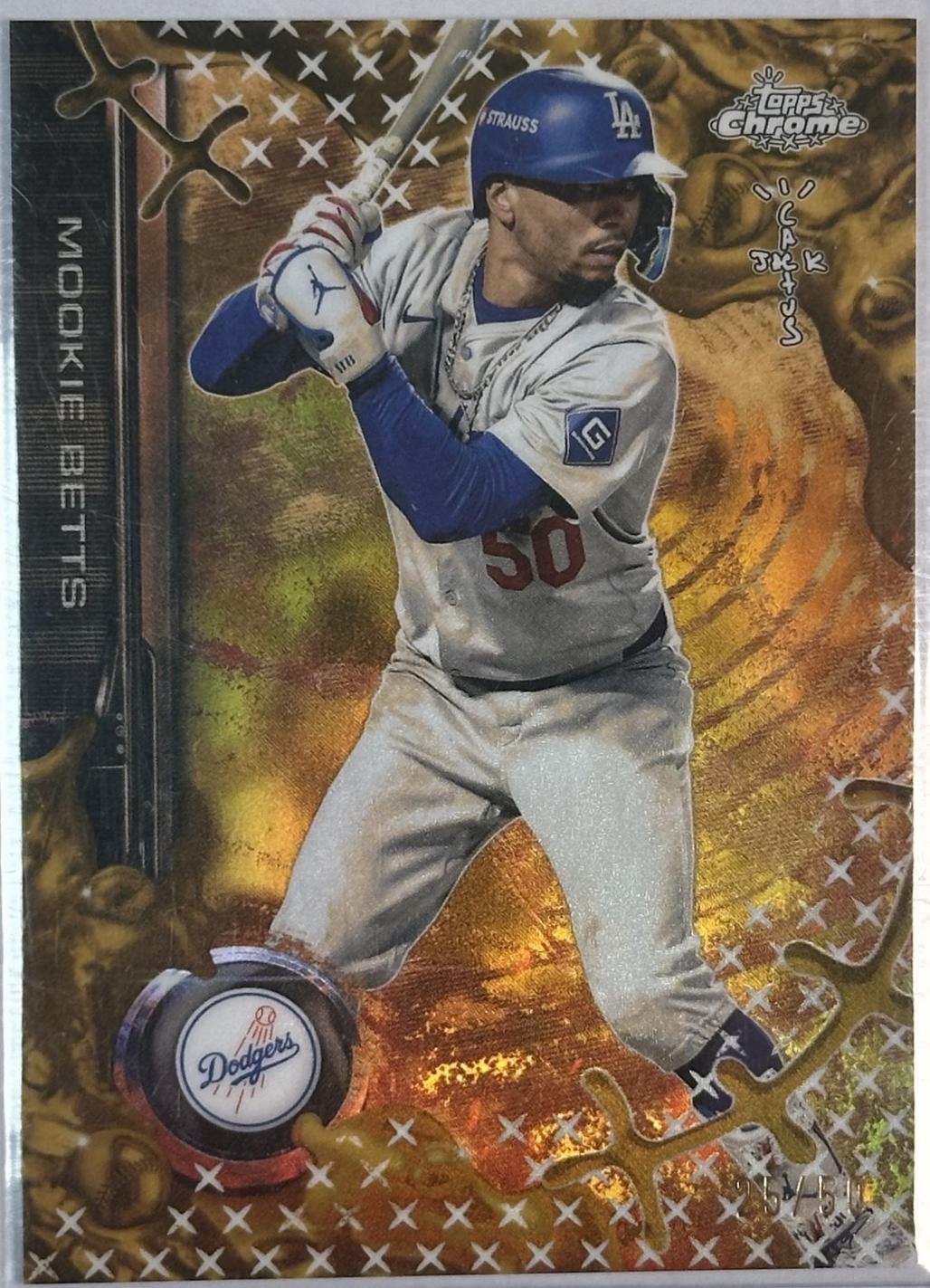 2025 Topps Chrome Mookie Betts [Gold Sapphire] #50 card