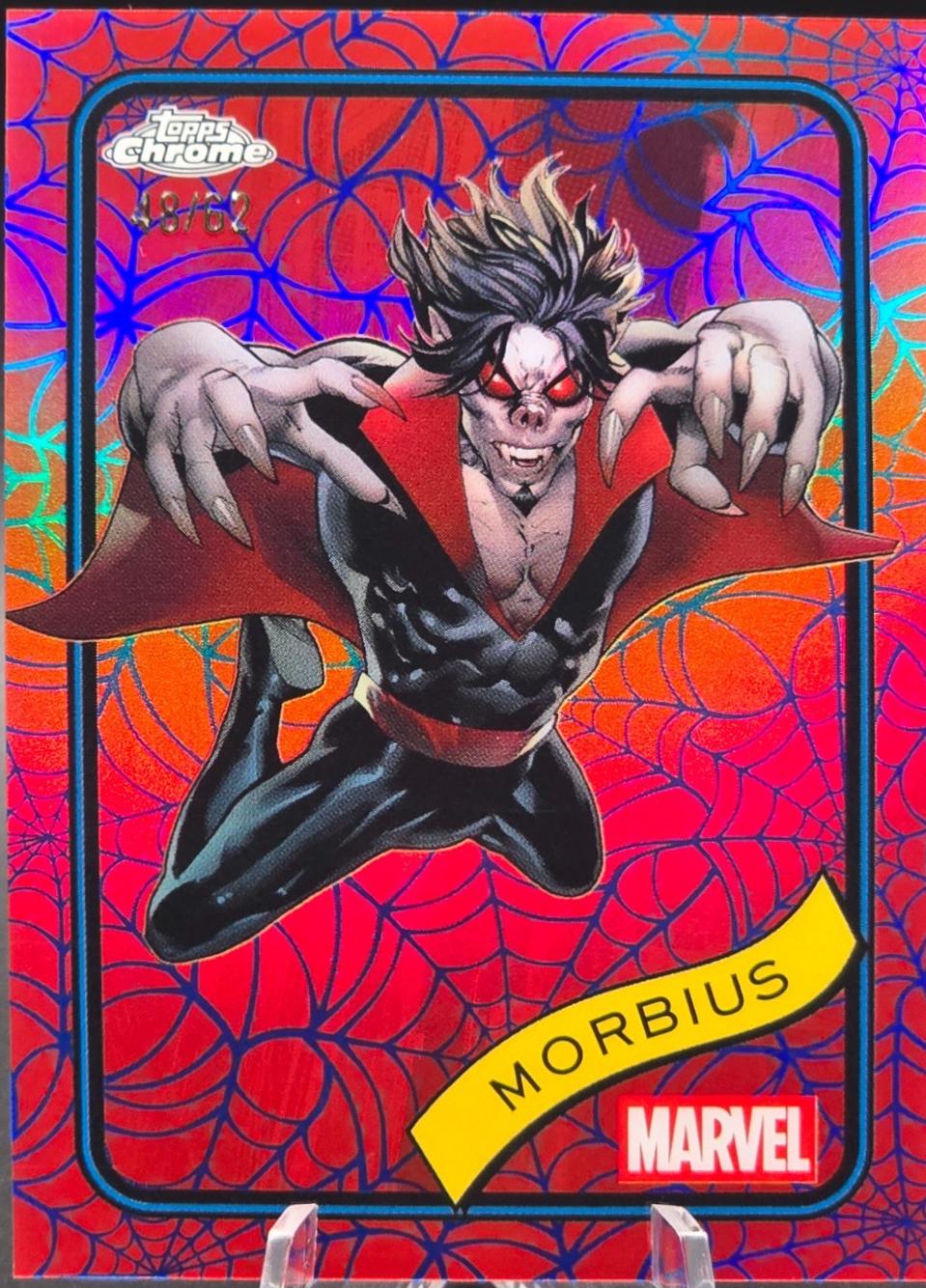 2025 Topps Chrome Morbius [Blue Red Web] #166 card
