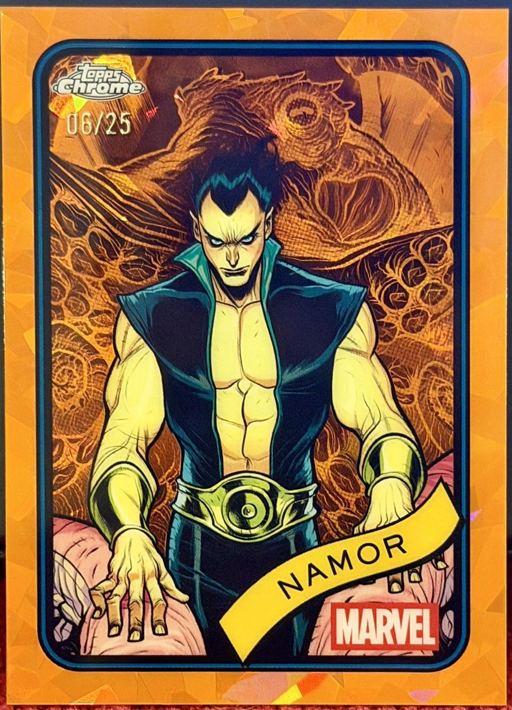 2025 Topps Chrome Namor [Orange Sapphire] #12 card