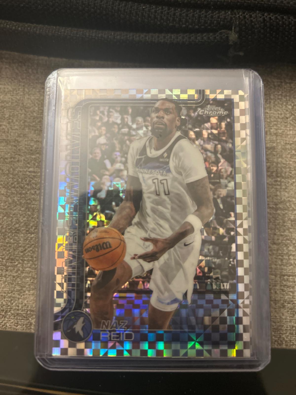 2025 Topps Chrome Naz Reid [X-Fractor] #156 card