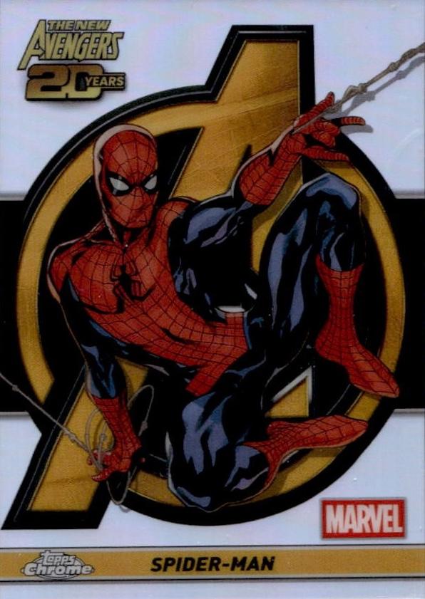 2025 Topps Chrome New Avengers 20th Anniversary Spider-Man #AV-1 card