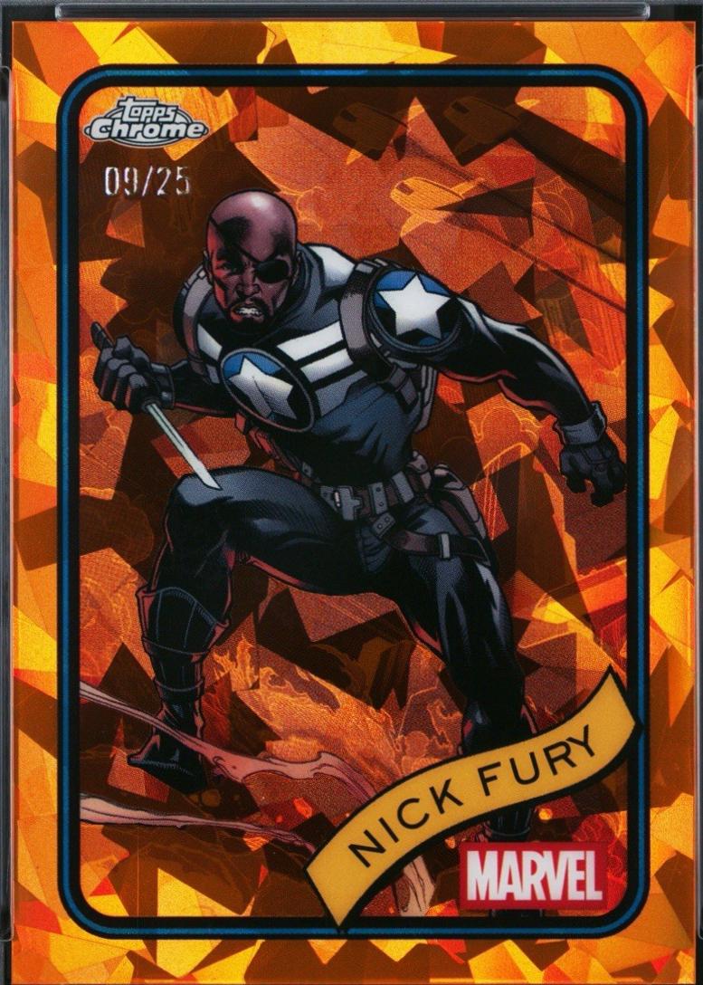2025 Topps Chrome Nick Fury [Orange Sapphire] #193 card