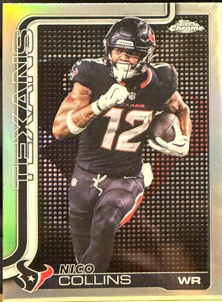2025 Topps Chrome Nico Collins [Lightboard Logo Variation] #115 card
