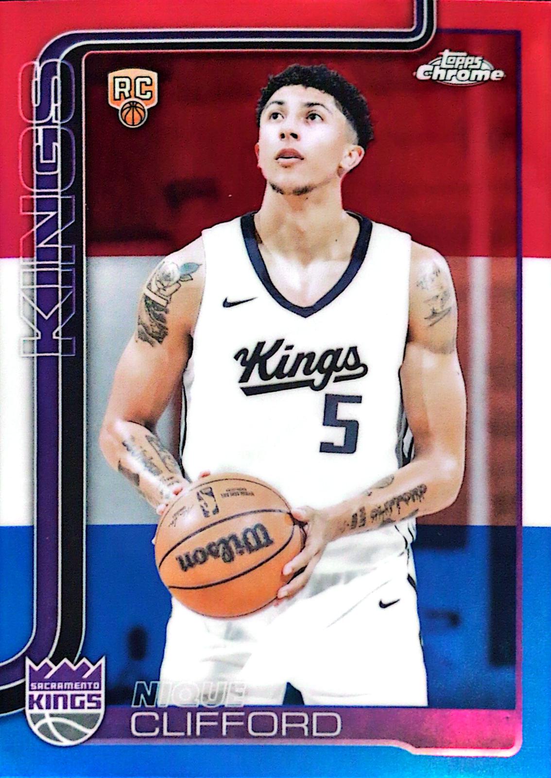 2025 Topps Chrome Nique Clifford [Red White Blue Refractor] #274 card