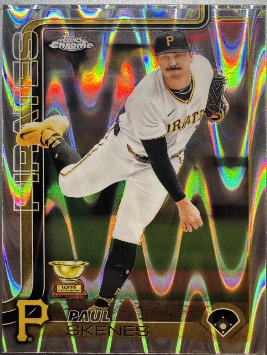 2025 Topps Chrome Paul Skenes [Raywave] #300 card