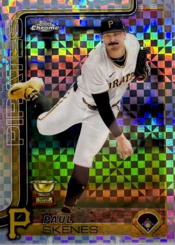 2025 Topps Chrome Paul Skenes [X-Fractor] #300 card