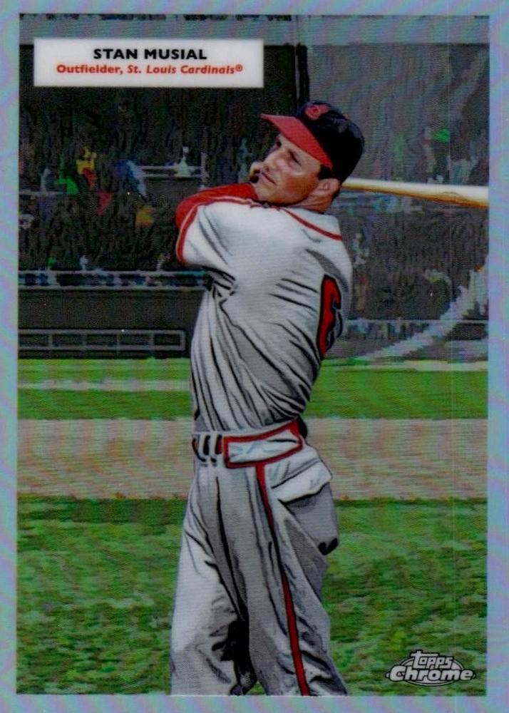 2025 Topps Chrome Platinum 1955 Double Header Albert Pujols / Stan Musial #55DH-6 card