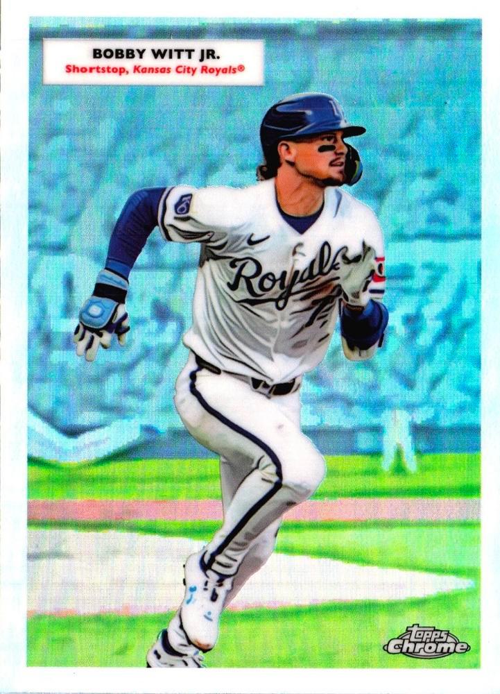 2025 Topps Chrome Platinum 1955 Double Header Bobby Witt Jr. / George Brett #55DH-12 card