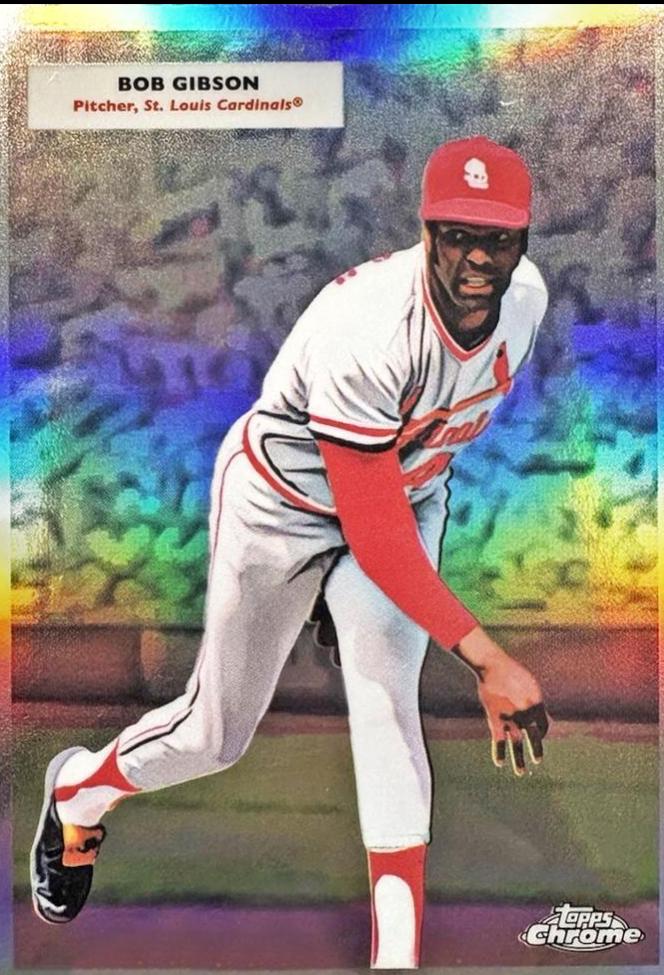 2025 Topps Chrome Platinum 1955 Double Header Lou Brock / Bob Gibson #55DH-19 card