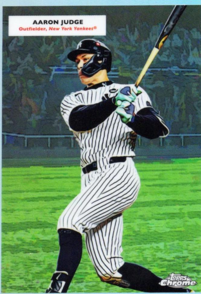 2025 Topps Chrome Platinum 1955 Double Header Mickey Mantle / Aaron Judge #55DH-2 card