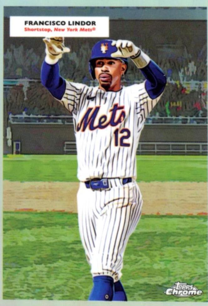 2025 Topps Chrome Platinum 1955 Double Header Mike Piazza / Francisco Lindor #55DH-5 card