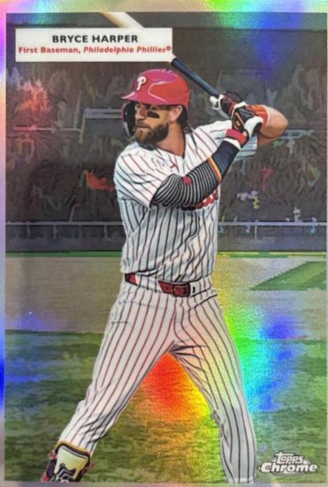 2025 Topps Chrome Platinum 1955 Double Header Mike Schmidt / Bryce Harper #55DH-4 card