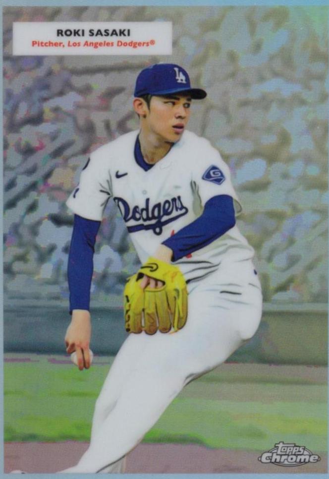 2025 Topps Chrome Platinum 1955 Double Header Roki Sasaki / Yoshinobu Yamamoto #55DH-9 card