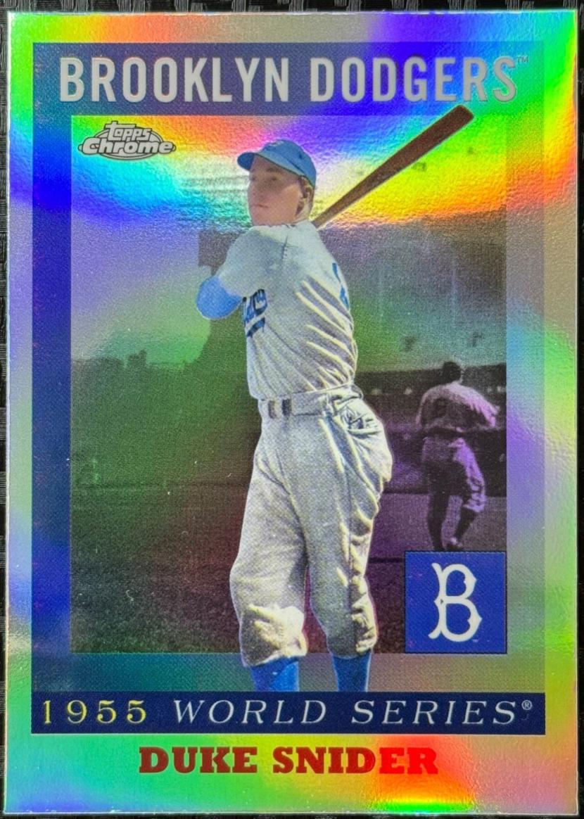 2025 Topps Chrome Platinum 1955 World Series Duke Snider #55WS-4 card