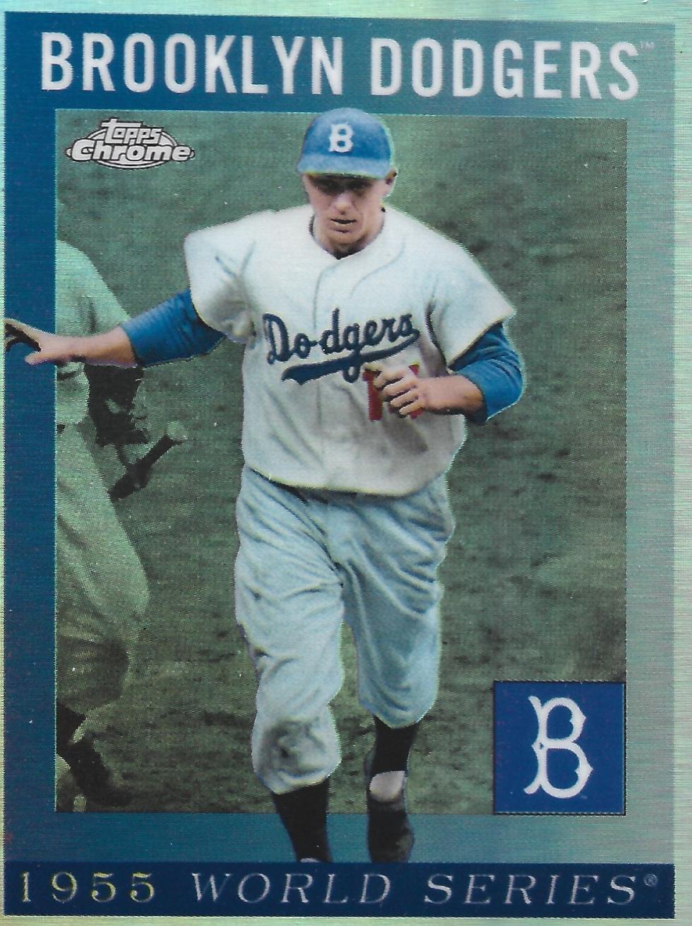 2025 Topps Chrome Platinum 1955 World Series Gil Hodges #55WS-5 card