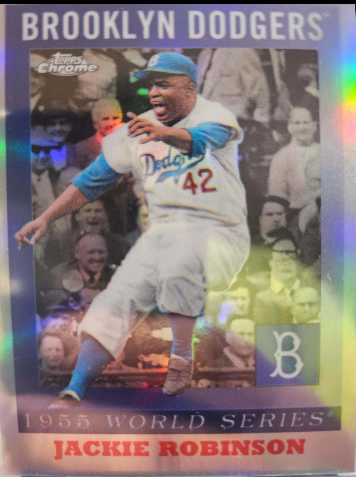2025 Topps Chrome Platinum 1955 World Series Jackie Robinson #55WS-3 card