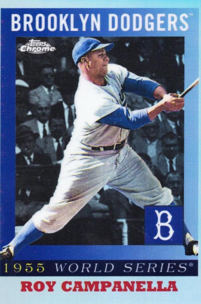 2025 Topps Chrome Platinum 1955 World Series Roy Campanella #55WS-1 card