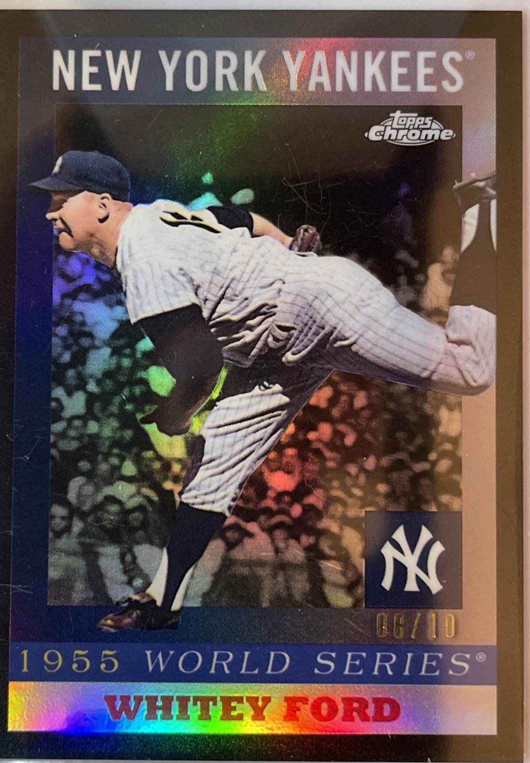 2025 Topps Chrome Platinum 1955 World Series Whitey Ford [Black] #55WS-9 card