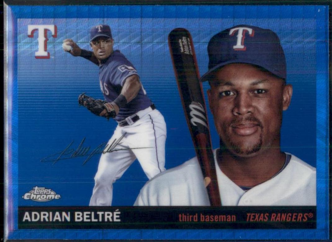 2025 Topps Chrome Platinum Adrian Beltre [Blue Prism] #489 card