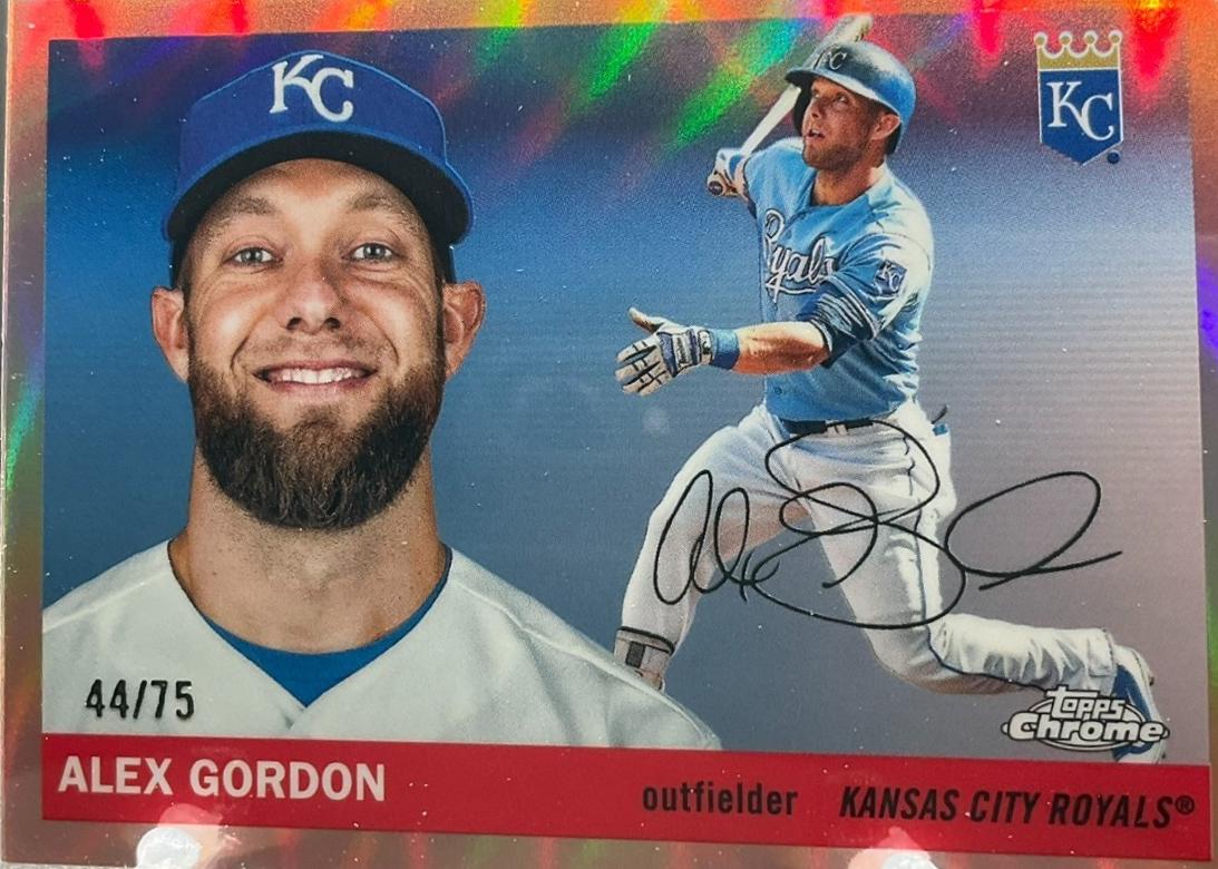 2025 Topps Chrome Platinum Alex Gordon [Rose Gold Refractor] #419 card