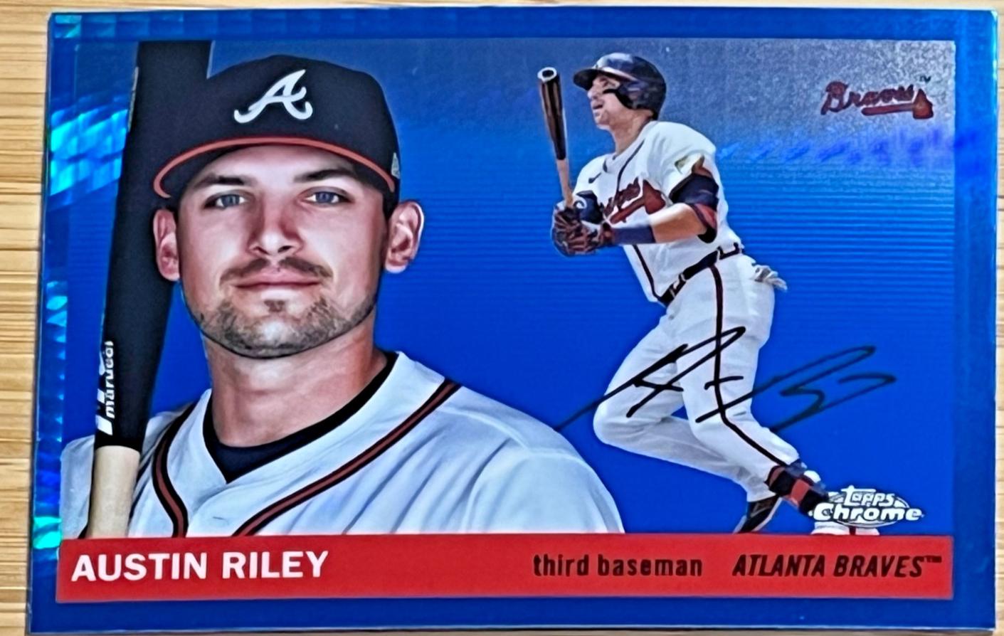 2025 Topps Chrome Platinum Austin Riley [Blue Prism] #20 card